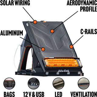 Dachzelt Expedition Gen 3-R Schwarz | ALU-CAB Alu-Cab AC-RT-3R-B Xperts4x4