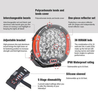 Solis 36 Intensity LED-Scheinwerfer - ARB - Breiter Lichtkegel (Einheit) ARB Solis 36 Scheinwerfer (einzeln) SJB36F Xperts4x4