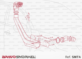 Snorkel Bravo 4x4 - Mitsubishi Triton L200 2019+ Bravo Snorkel SMT4 Xperts4x4