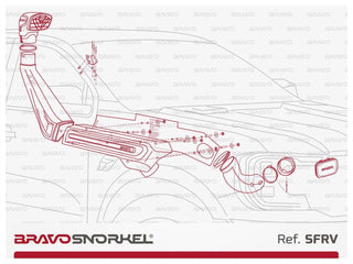 Snorkel Ford Ranger Raptor 2023 zu Gegenwart 3.0L PETROL - BRAVO SNORKEL Bravo Snorkel SFRV Xperts4x4