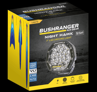 2x Scheinwerfer 7" Spot Bushranger Night Hawk SR (inkl. Lichtkegel) Bushranger NHX180VLI-KIT+ NHW20VLI Xperts4x4