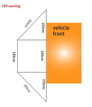 Markise 4x4 Campboss 180° Shadow - Freistehend Campboss 4x4 A4A-BSA-180 Xperts4x4