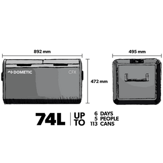 Dometic CFX3 75DZ - Tragbare Kühlbox 74L Dual Zone - Xperts 4x4