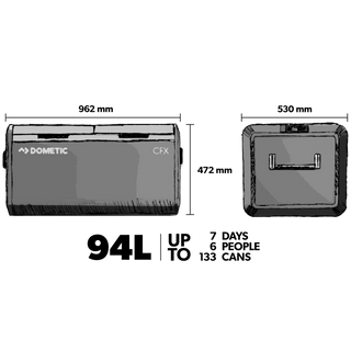 Portabler Kühlschrank DOMETIC CFX3 95DZ - 93L | 12/24V & 230V - Xperts 4x4