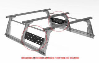 Optionale Seitenbefestigungen für Multi-Rack Erweiterbar Extra Cab Rhino Rack  Vorne rechts + Hinten links 55-01-0080 Xperts4x4