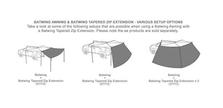 Trapezförmige Wand/Wand - Markise Batwing Compact RHINORACK Rhino Rack 33109 Xperts4x4