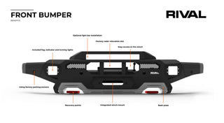 Stoßstangen Vorne Rival 4x4 Ford Raptor 2023+ | Aluminium Schwarz RIVAL 4X4 Xperts4x4