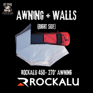 Markise + Seitenwände - ROCKALU 450 | Selbsttragend Rockalu Rechts / Mit Seitenwände ROCK450R+ROCK003R Xperts4x4