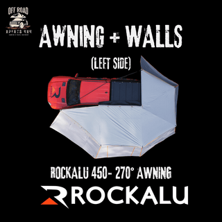 Markise + Seitenwände - ROCKALU 450 | Selbsttragend Rockalu Links / Mit Seitenwände ROCK450+ROCK003 Xperts4x4