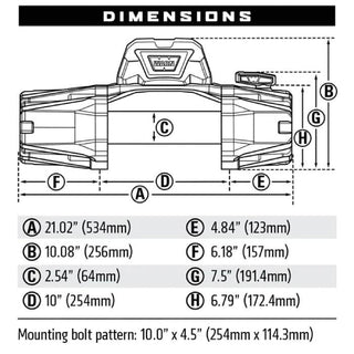 Seilwinde WARN VR-EVO 8 | 3.6 Tonnen | 12V | Stahl Warn 103250 Xperts4x4