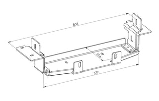 Windenhalterung von Seilwinde Ford Ranger 2023+ NEXT GEN | Diskrete Installation Xperts 4x4 WA-07075 Xperts4x4