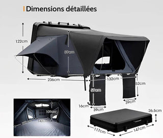 Dachzelt Aluminium - Geeignet für 3/4 Personen Xperts 4x4 SANHIMA Xperts4x4