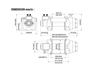 Seilwinde Hydraulisch COMEUP HV 8 - 3 630 kg - 4x4 & Pannenhilfe auf Xperts4x4 Zubehör 4x4 Off-Road