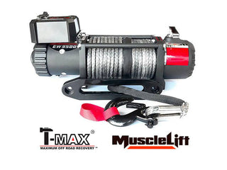 Seilwinde T-MAX Muscle Fit MW9500 | 4305 Kg | 12V | Kabel Synthetik/Plasma auf Xperts4x4 Zubehör 4x4 Off-Road