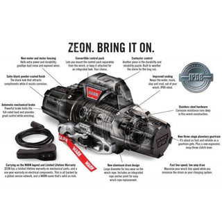 Seilwinde WARN Zeon 10S CE - 12V 4.5T Synthetisch auf Xperts4x4 Zubehör 4x4 Off-Road